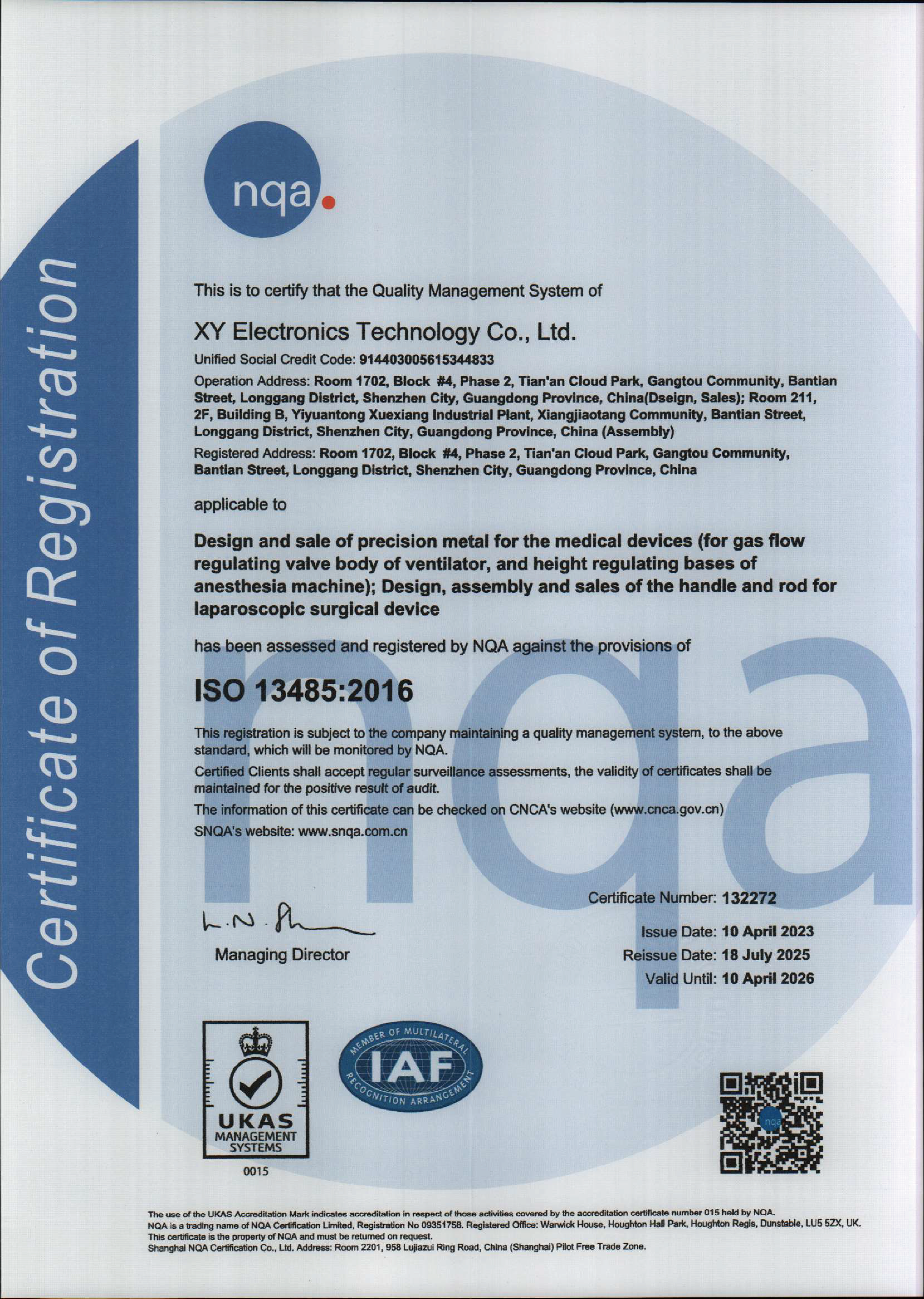 2022-ISO 13485-MIM supplier